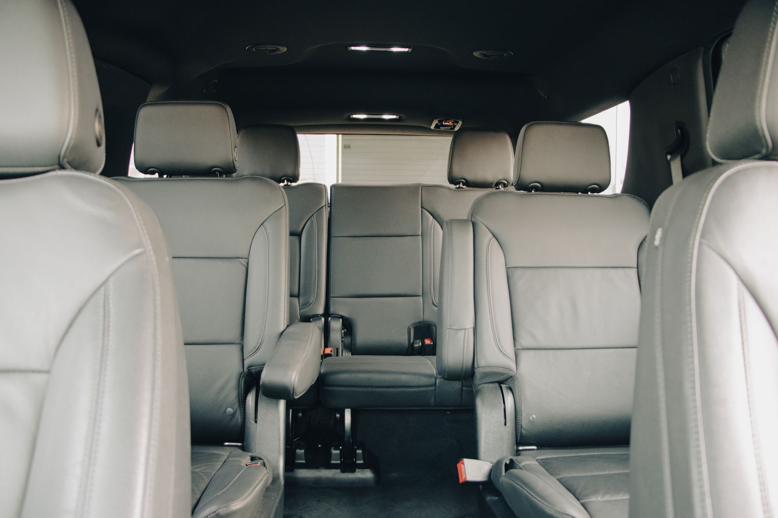 Clean leather seats after an interior detail